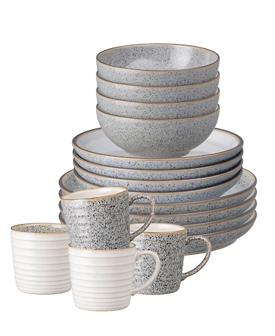 Denby Studio Grey Assorted 16 Pc. Dinnerware Set, Service for 4