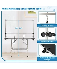 Ecooso Foldable Dog Grooming Table with Height Adjustable Arms