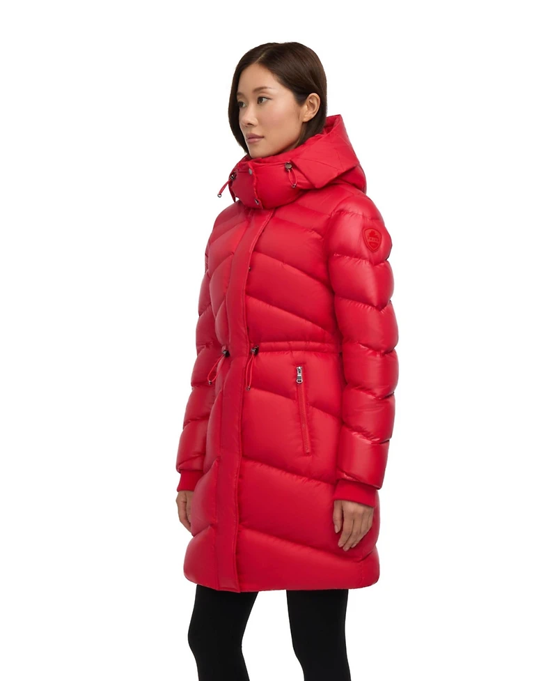Pajar Women's Saturn Mid-Length Quilted Puffer with Removable Hood