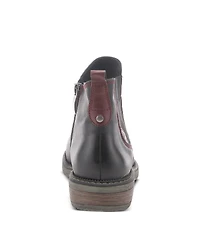 Spring Step Nonia Chelsea-Inspired Bootie with Plaid Stretch Gore and Shock-Absorbing Sole