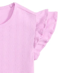 Epic Threads Little & Big Girls Ruffled-Sleeve Pointelle Top, Macy's Exclusive
