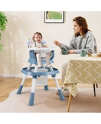 Gymax Baby 16-in-1 High Chair w/ Activity Center Booster Seat Building Block Table