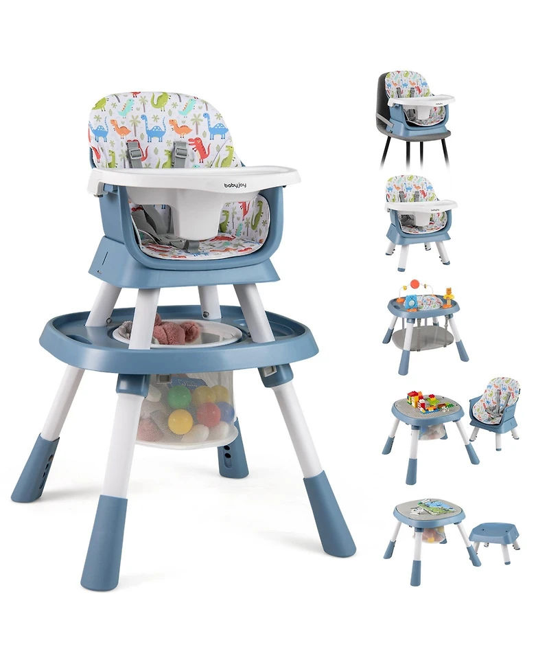 Gymax Baby 16-in-1 High Chair w/ Activity Center Booster Seat Building Block Table
