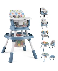 Gymax Baby 16-in-1 High Chair w/ Activity Center Booster Seat Building Block Table