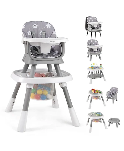 Gymax Baby 16-in-1 High Chair w/ Activity Center Booster Seat Building Block Table