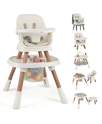 Gymax Baby 16-in-1 High Chair w/ Activity Center Booster Seat Building Block Table