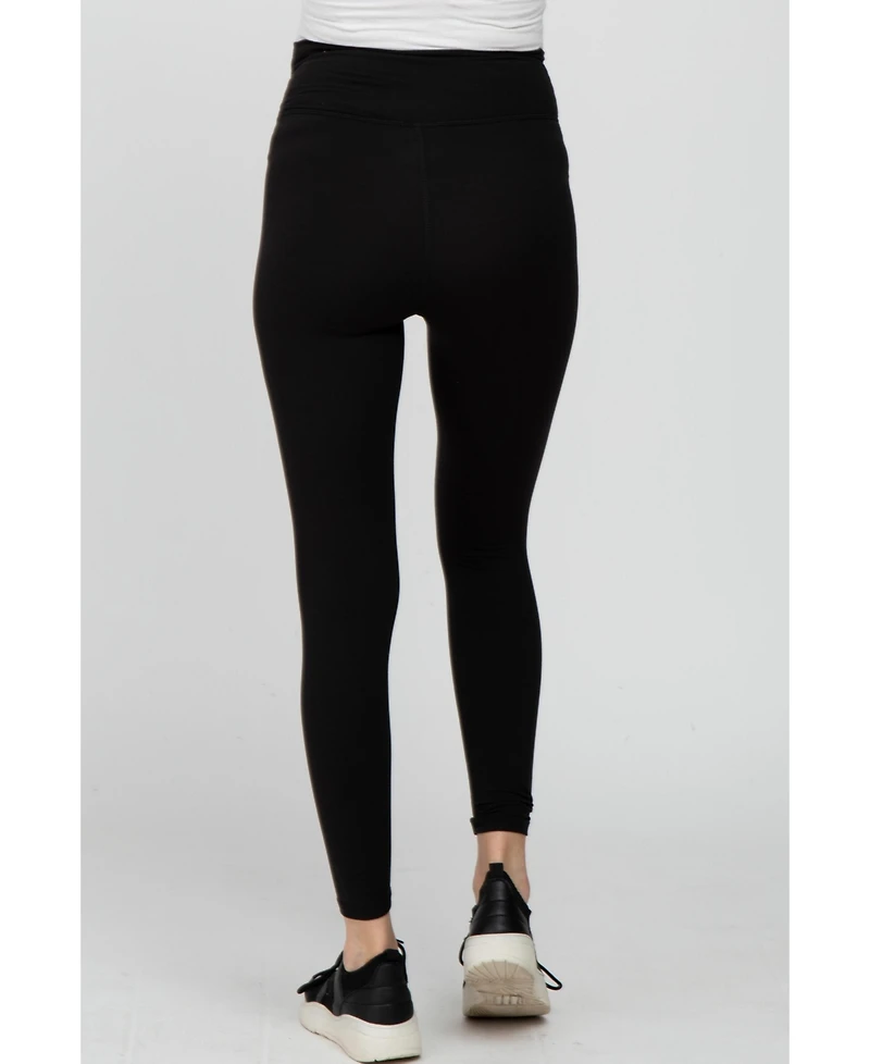Pinkblush Black V-Waist Maternity Leggings
