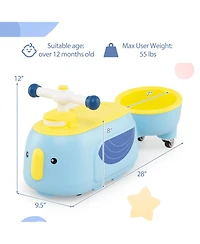 Toddler Ride on Toy with Trailer and Light Music