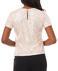 Vince Camuto Women's Short Sleeve Side Knot Top