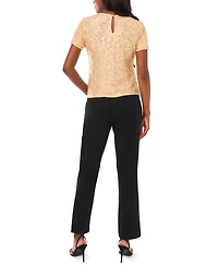 Vince Camuto Women's Short Sleeve Side Knot Top