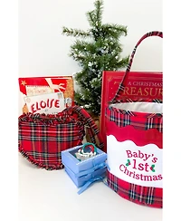 Bits & Bows Plaid Ruffle Girls' Heart Purse in Red