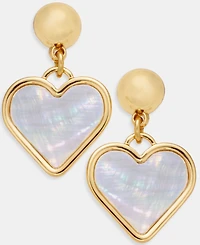 I.n.c. International Concepts Mother-of-Pearl Heart Drop Earrings, Macy's Exclusive