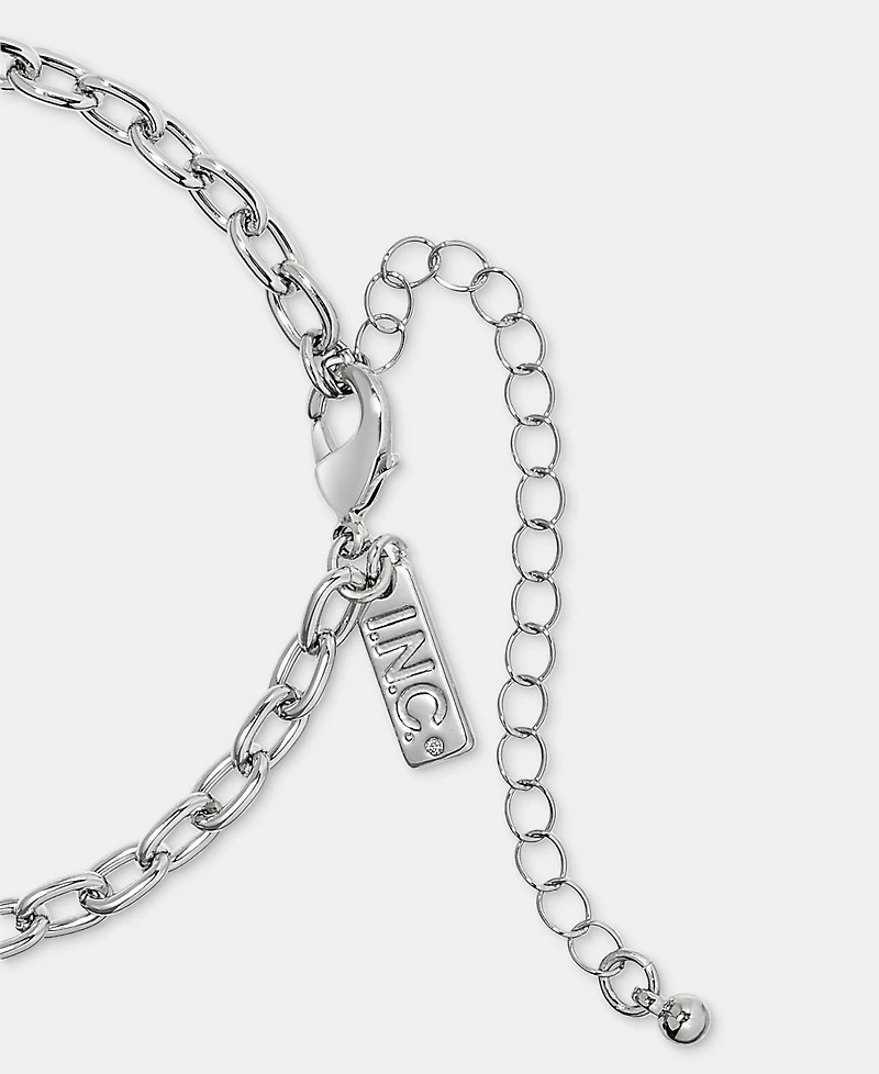 I.n.c. International Concepts Crystal & Imitation Pearl Heart Pendant Necklace, 32" + 3" extender, Macy's Exclusive