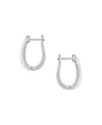 And Now THis Crystal Hinge Hoop Earrings