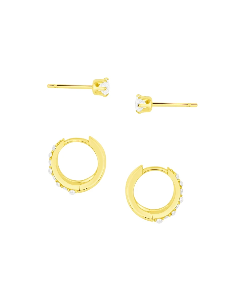 And Now This Stud and Hoop Earring Set