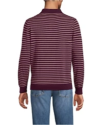 Lands' End Men's Long Sleeve Cotton Sweater Polo