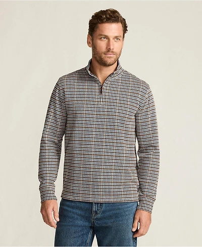Lands' End Big & Tall Bedford Rib Casual Quarter Zip Sweater