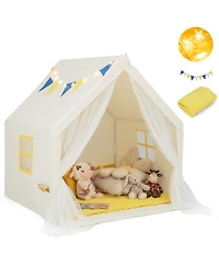 48 x 42 50 Inch Large Play Tent with Washable Cotton Mat Holiday Birthday Gift for Kids