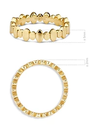 Devata Oval Link Ring Gold Plated Sterling Silver,