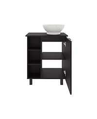 Depot E-Shop Dobson Vanity Sink, 1 Door, 4 Legs, 5 Shelves, White