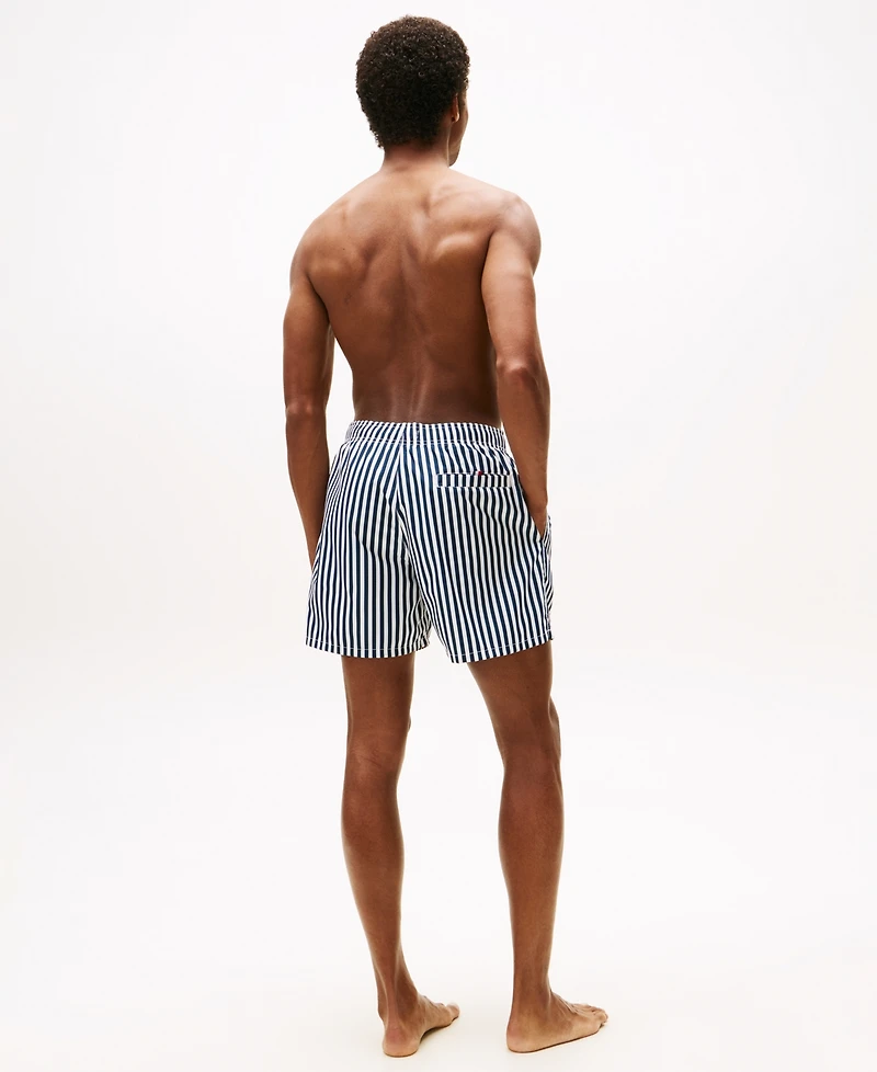 Tommy Hilfiger Men's Medium Length Drawstring 5" Swim Trunks