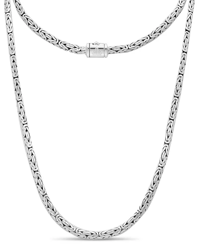 Devata Borobudur Oval 5mm Chain Necklace in Sterling Silver, 26 inches