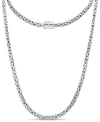 Devata Borobudur Oval 5mm Chain Necklace in Sterling Silver, 26 inches
