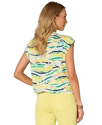 Democracy Women's Petite Printed Top