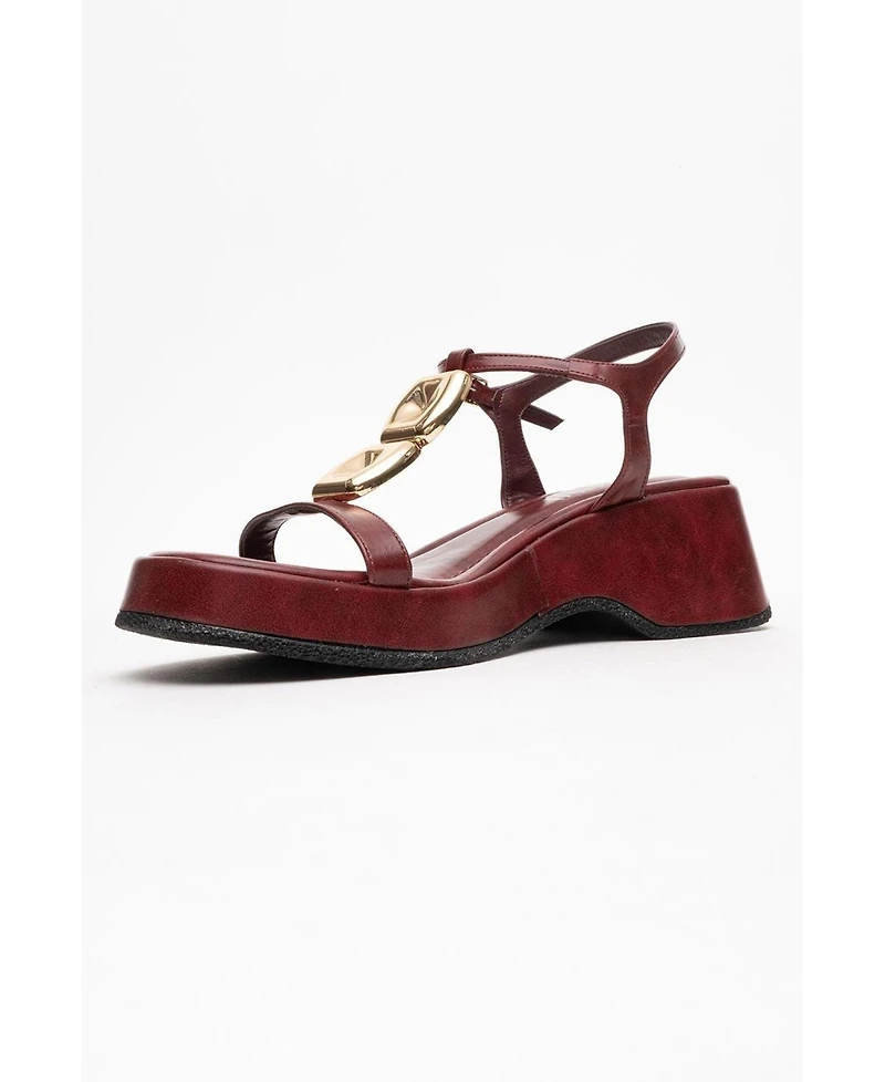 Prologue Shoes Kerry Buckle Platform Sandal (Women)