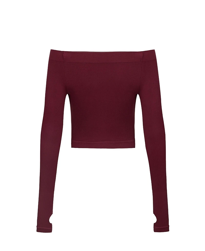 Nocturne Women's Metallic Jersey CropTop