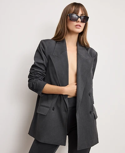 Good American Women's Double-Breasted Oversized Blazer