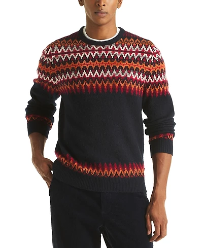 Nautica Men's Fair Isle Patterned Sweater