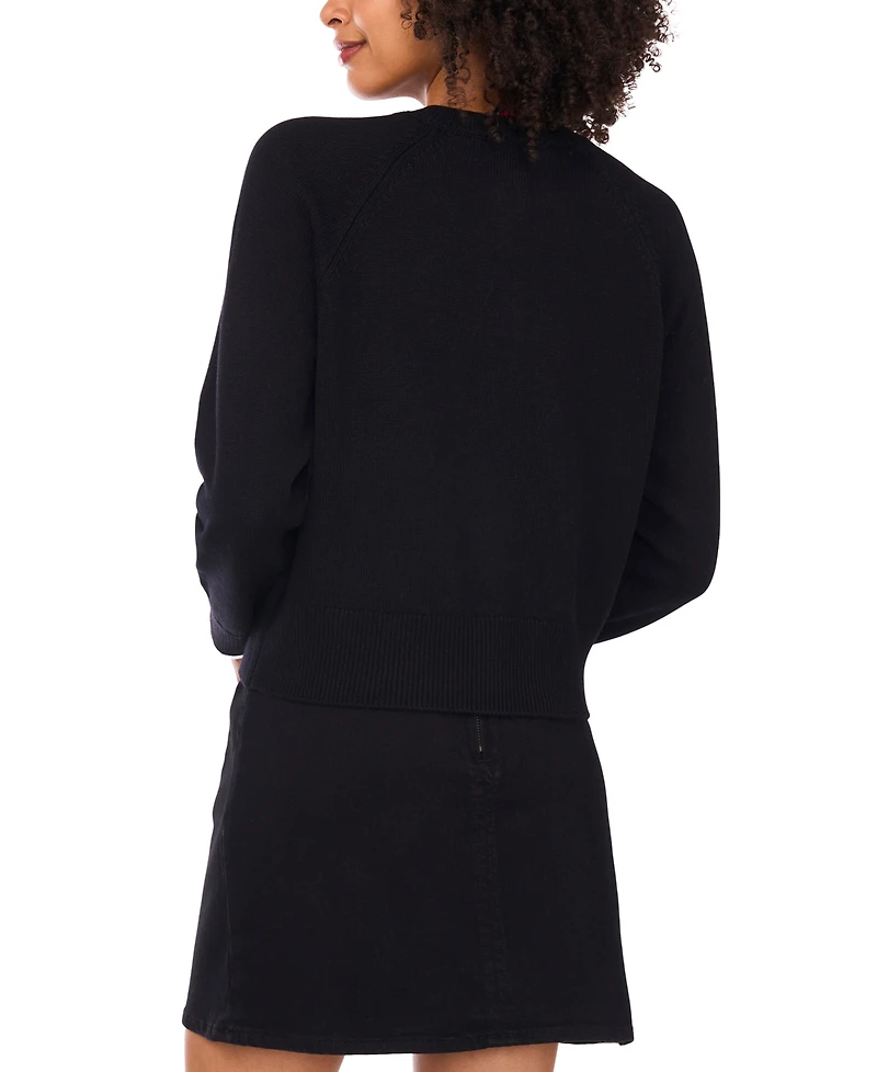 Vince Camuto Women's Raglan Crewneck Cardigan