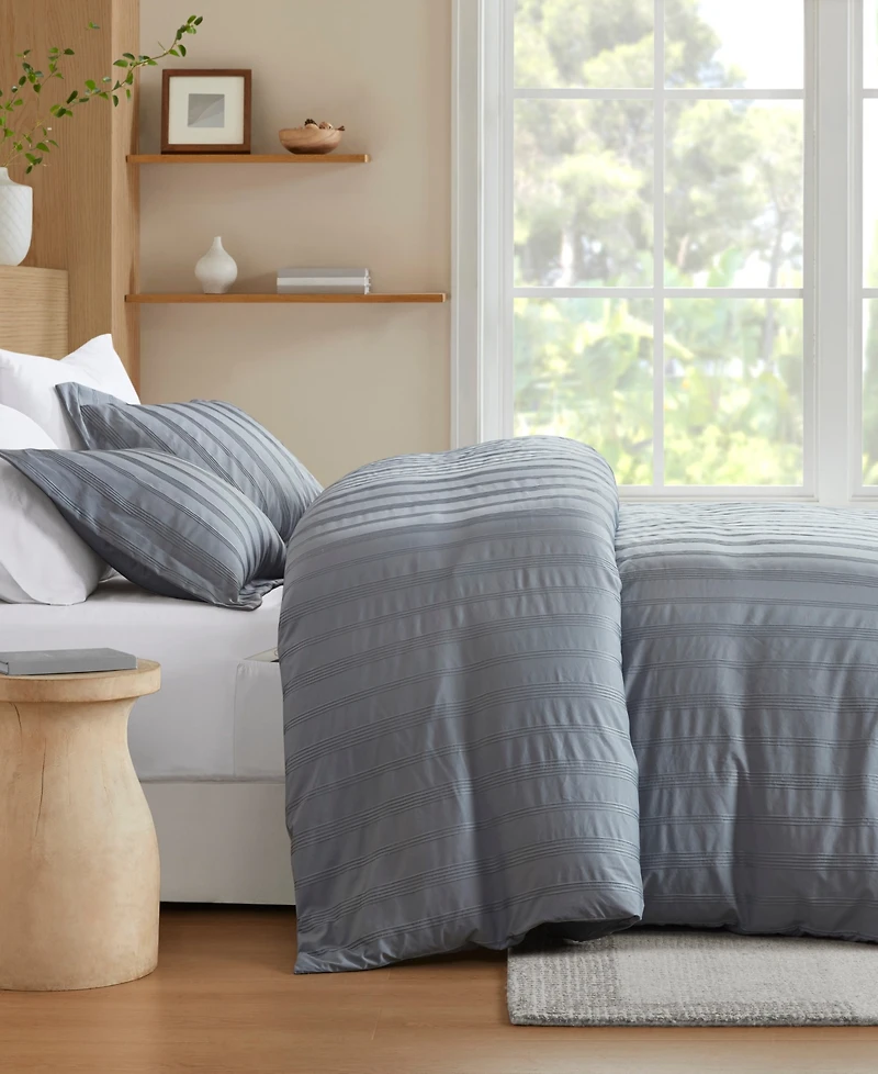 510 Design Logan Woven Striped -Pc. Duvet Cover Set