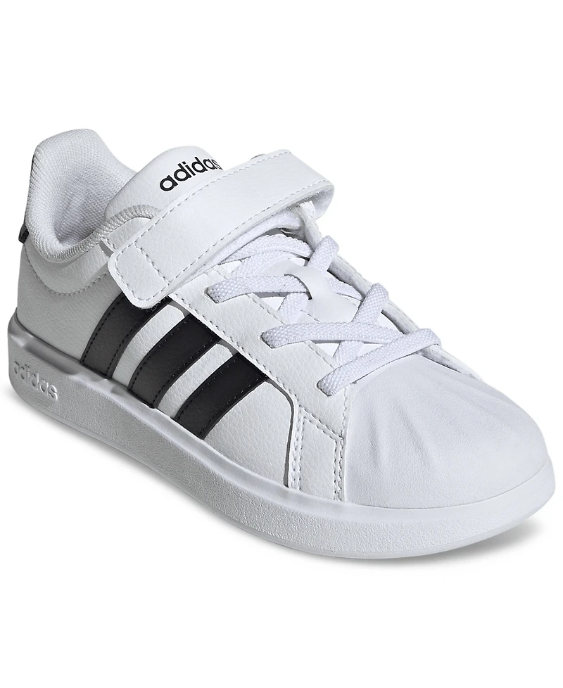 Adidas Little Kids Street Talk Elastic Lace Stay-Put Closure Casual Sneakers from Finish Line