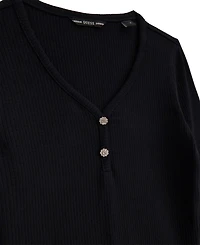Guess Girls 7-16 Mini Me Style Stretch Rib Long Sleeve T-Shirt