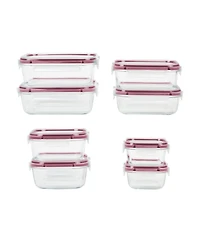 Sedona Kitchen 16-Pc. Fluted Glass Storage Set with Lid