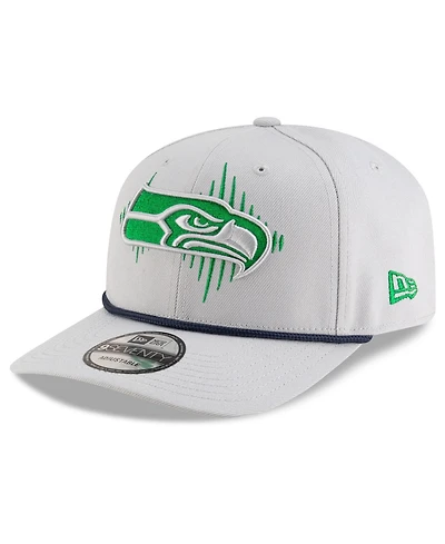 New Era Men's Gray Seattle Seahawks 2025 Nfl Rivalries Sideline 9SEVENTY Adjustable Hat