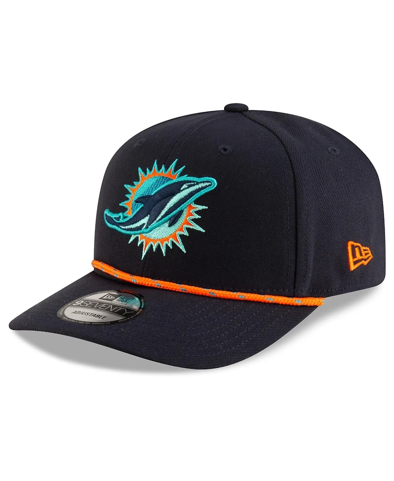 New Era Men's Navy Miami Dolphins 2025 Nfl Rivalries Sideline 9SEVENTY Adjustable Hat
