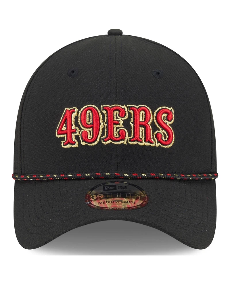 New Era Men's Black San Francisco 49ers 2025 Nfl Rivalries Sideline 39THIRTY Flex Hat