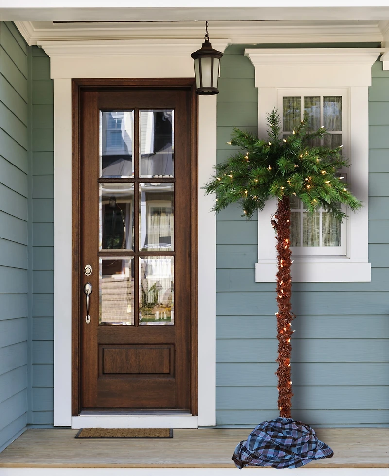 Puleo 5FT Pre-Lit Artificial Palm Tree