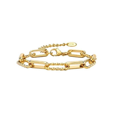 Sienna Adjustable Paperclip Chain Stackable Bracelet