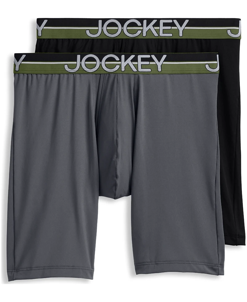Jockey Men's 2-Pack Infinite Cool Long Leg Boxer Briefs