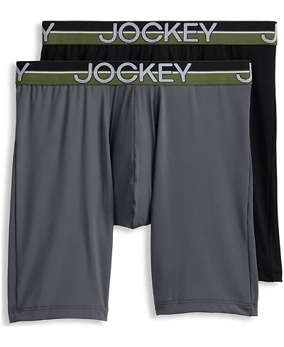 Jockey Men's 2-Pack Infinite Cool Long Leg Boxer Briefs