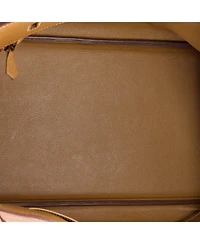 Pre-Owned Hermes Birkin 40 Handbag Brown Fjord with Gold Hardware