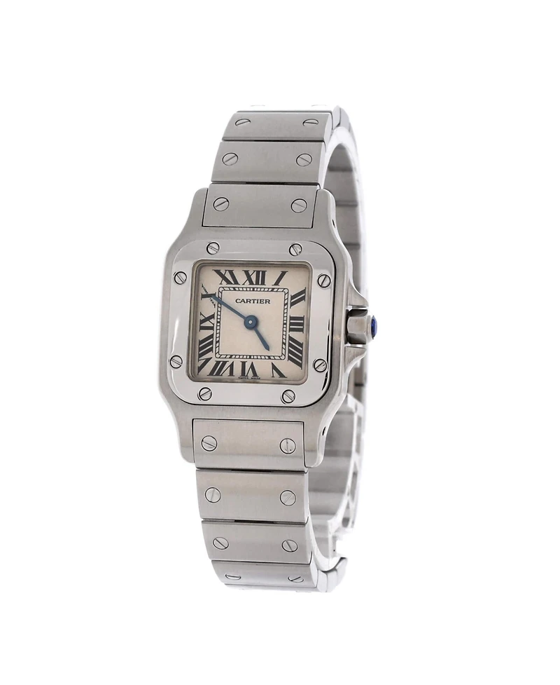 Pre-Owned Cartier Santos de Cartier Galbee Quartz Watch in Stainless Steel 24mm