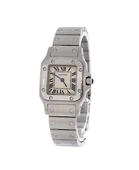 Pre-Owned Cartier Santos de Cartier Galbee Quartz Watch in Stainless Steel 24mm