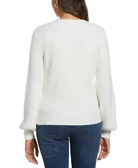 Ella Rafaella Petite Jewel Button Long Sleeve Cardigan Sweater