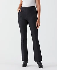 Ella Rafaella Petite Printed Modern Bootcut Ponte Pants