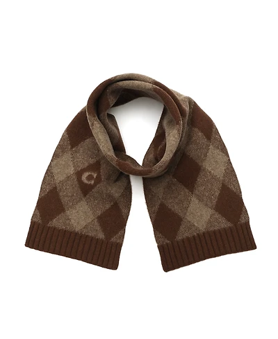 Coach Argyle Knit Stretch-Fit Muffler
